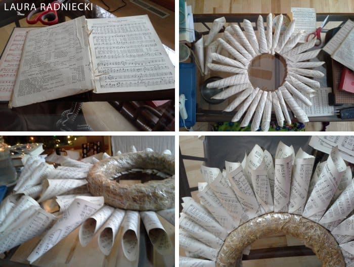 How to Make a Book Page Wreath | Tutorial for DIY Wreath with Book Pages