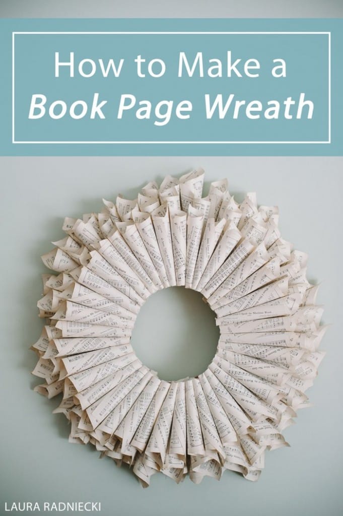 How to Make a Book Page Wreath | Tutorial for DIY Wreath with Book Pages