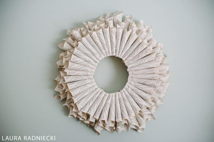 How to Make a Book Page Wreath | Tutorial for DIY Wreath with Book Pages