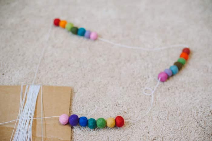 How to Make a Felt Ball Garland by Laura Radniecki