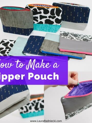 Zipper Pouch Tutorial - How to Make a Zippered Pouch - Easy Zipper Pouch