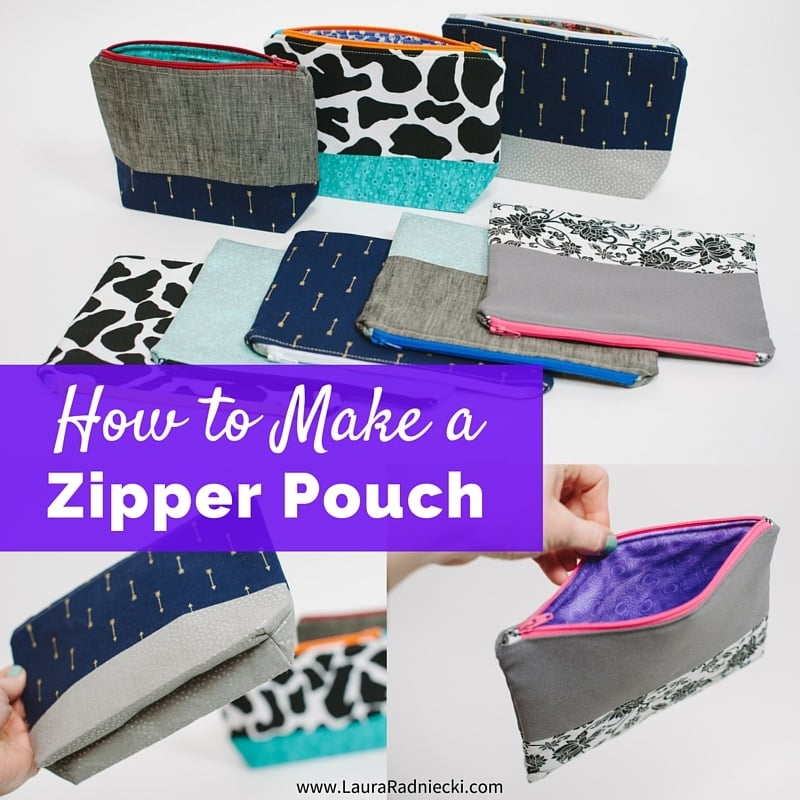 How to Make a Zippered Pouch - A Tutorial