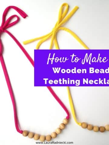 How to Make a Wooden Bead Teething Necklace - Wood Bead Teething Necklace Tutorial - Wooden Bead Teething Necklace