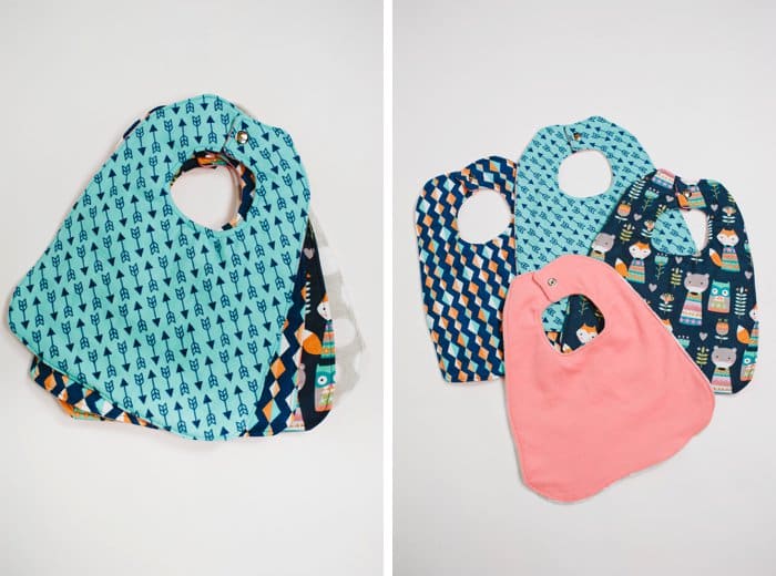 Handmade baby bibs.