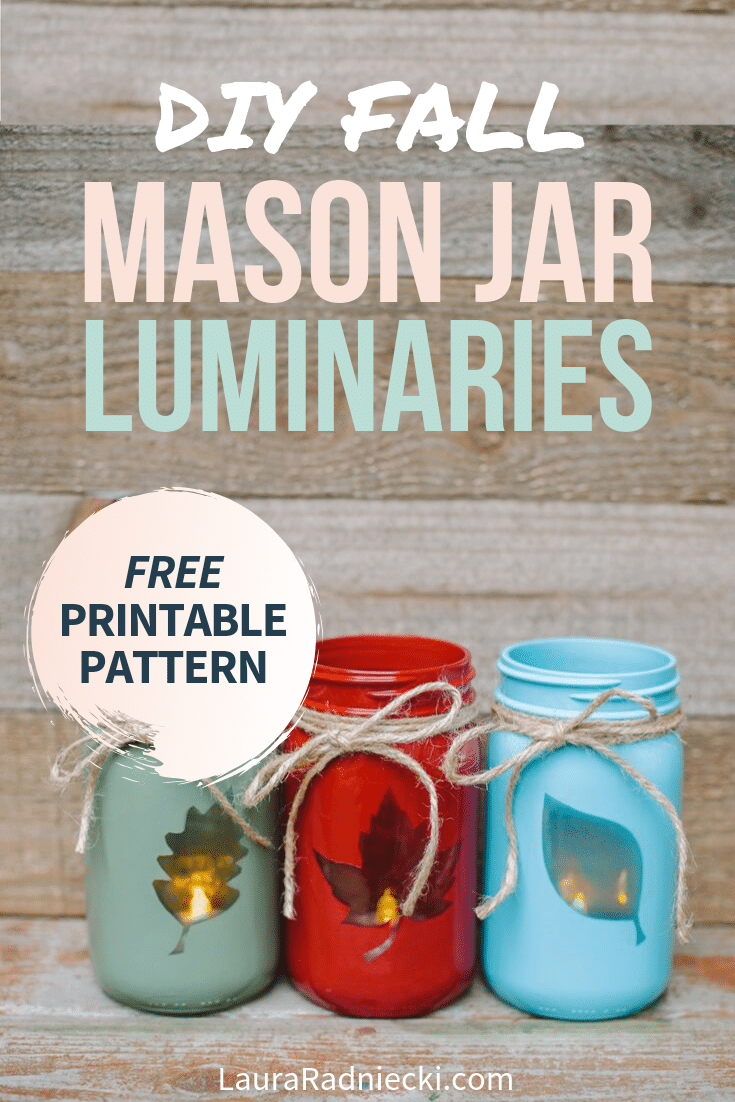 Reversible 2-in-1 DIY Fall Mason Jars _ Easy Leaf Luminary Craft