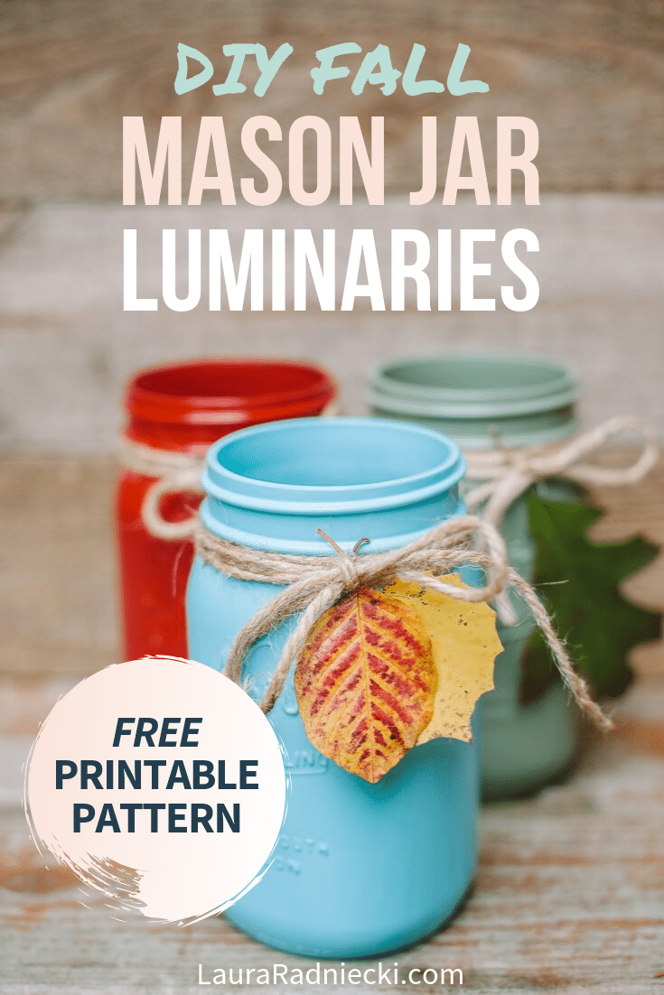 Reversible 2-in-1 DIY Fall Mason Jars _ Easy Leaf Luminary Craft