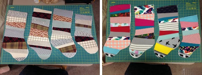 Make reversible stockings for Christmas