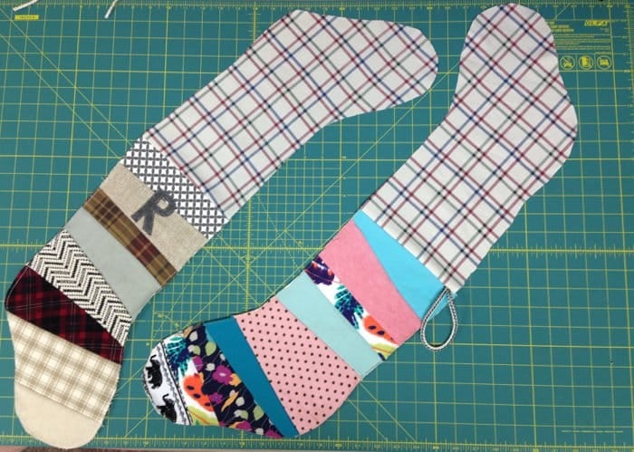 Sewing stockings for Christmas