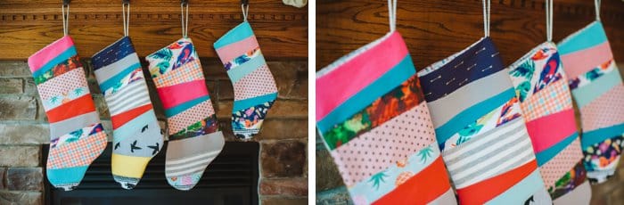 Colorful christmas stockings