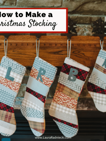 How to Make a Patchwork Christmas Stocking - A DIY Tutorial | Handmade Christmas Stockings | Step by step tutorial on how to make a christmas stocking