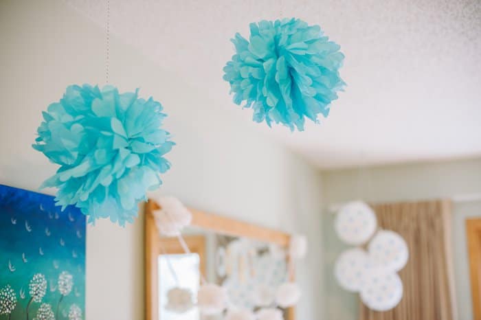 Raleigh's First Birthday | Blue Themed Birthday Party | DIY Pinterest Party Theme | Blue, Green and Gold Decorations | Blue theme party, blue theme birthday party, party theme ideas blue and gold