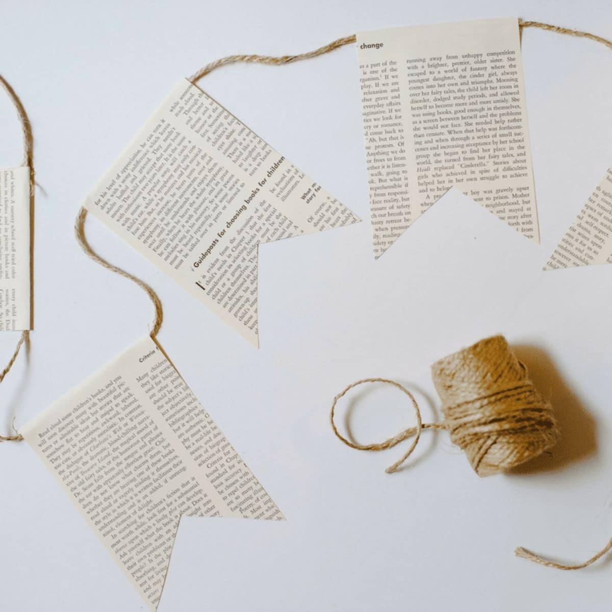 How to make a DIY book page bunting.