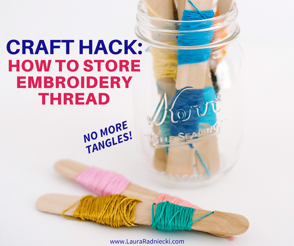 How to store embroidery thread without tangles - Embroidery floss storage ideas