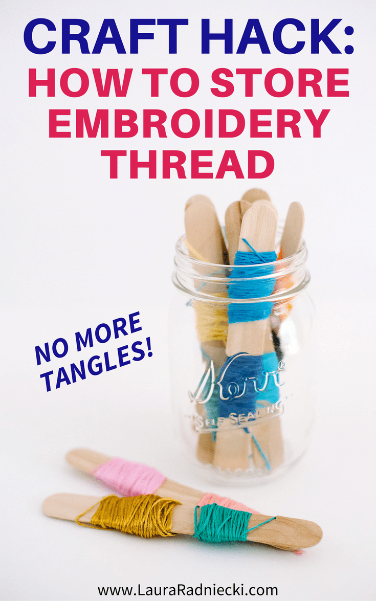 How to store embroidery thread without tangles - Embroidery floss storage ideas