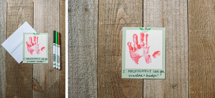 I APPLEsolutely Love You - Kids Handprint Art Idea! | Kids Art, Kids Crafts Ideas, Handprint Crafts, Kids Handprint Art Apple, Apple Handprint Art