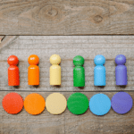 Rainbow Wooden Peg Dolls for Kids - An Easy DIY Tutorial | Kids Crafts, Pegdolls for Kids, Pegdoll Crafts, Wooden Pegdolls, Rainbow Wooden Pegdolls, Rainbow Crafts for Kids, Color Matching Games for Kids