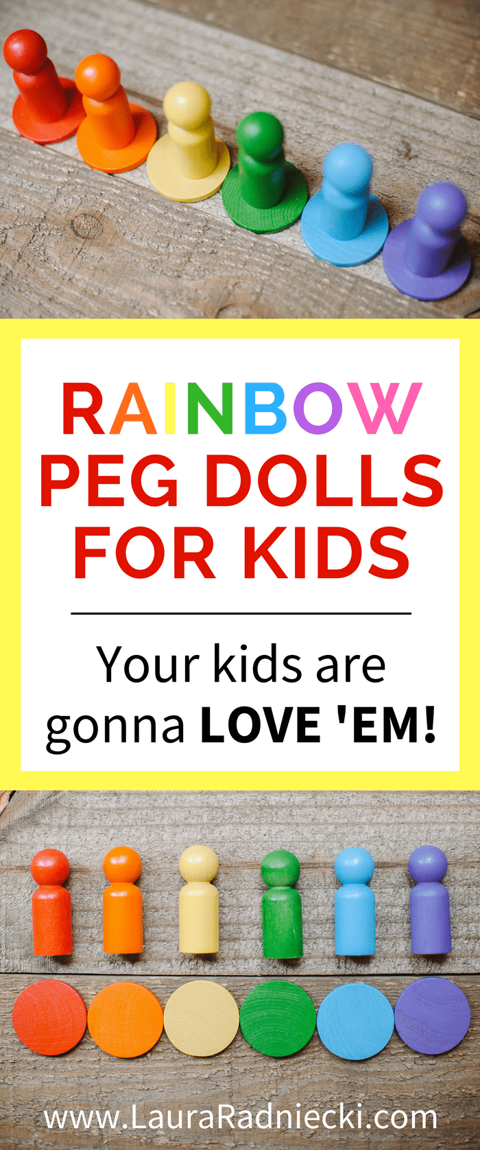 Rainbow Wooden Peg Dolls For Kids Rainbow Wooden Peg Dolls For Kids