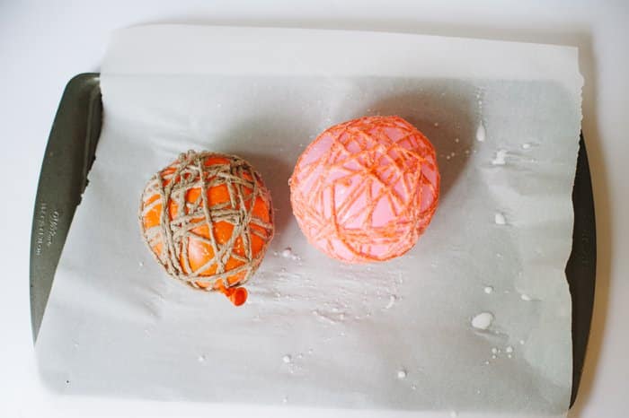 Fall Yarn Balloon Balls for Halloween and Thanksgiving Decor