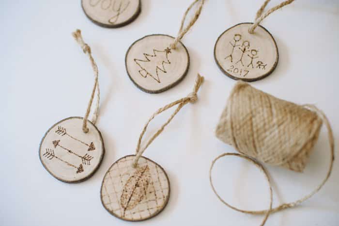 Wooden Christmas tree ornaments