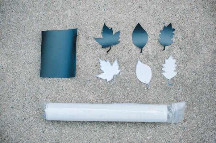 DIY vinyl leaf decals