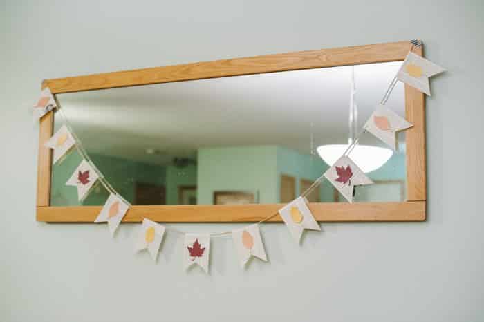 Fall Leaf Garland made with a Book Page Banner | Easy, cheap fall decor ideas | Fall Leaf Banner