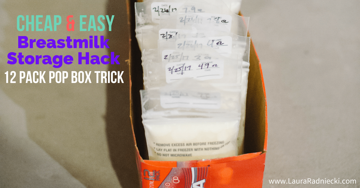 Breastmilk Storage Ideas for the Freezer - 12 Pack Pop Box Trick
