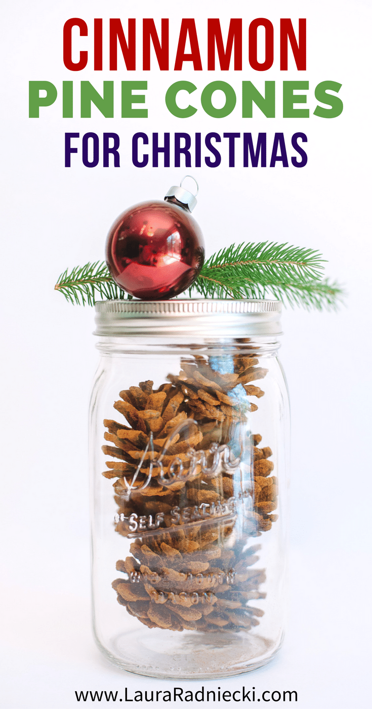 Cinnamon is the official scent of the holidays! In this easy Christmas craft, combine cinnamon, pinecones and glue to make DIY Cinnamon Pinecones! They are cheap, easy, and make the perfect Holiday and Christmas decoration for the mantle or tablescape! #christmas #pinecones #pineconecrafts #Christmascrafts #DIY #cinnamon