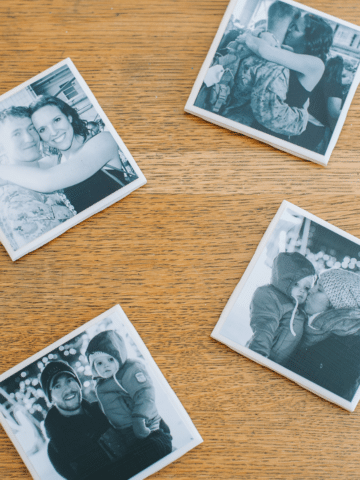 Photo Coasters with Mod Podge