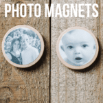 How to make DIY Photo Magnets with Wood Circles and Mod Podge