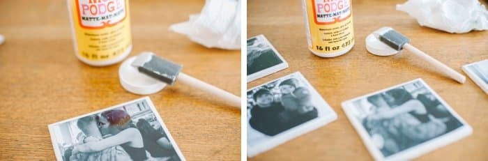 Matte Mod Podge for Photo Coasters