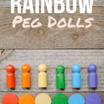 Rainbow Wooden Peg Dolls for Kids - An Easy DIY Tutorial