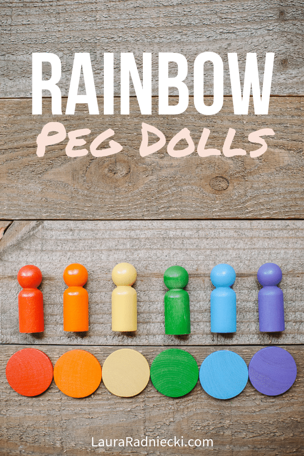 Rainbow Wooden Peg Dolls for Kids - An Easy DIY Tutorial