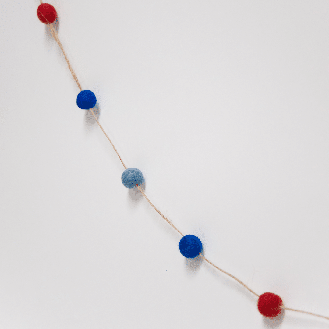 How to Make a Felt Ball Garland for the Fourth of July