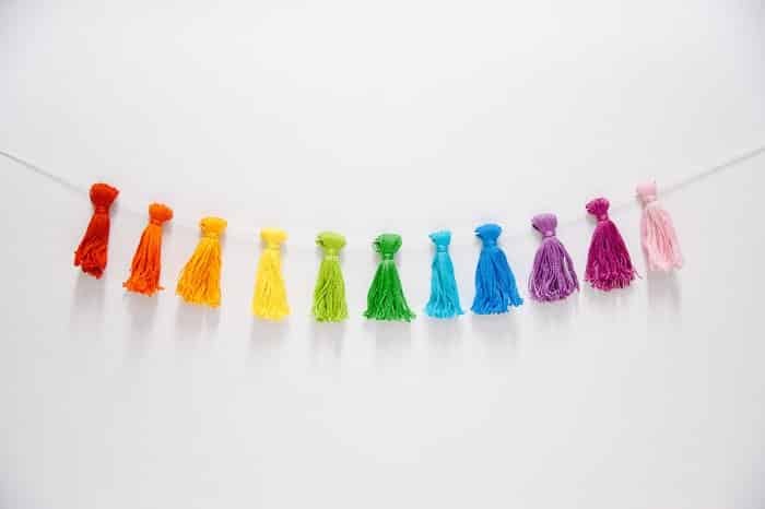 embroidery floss tassel garland