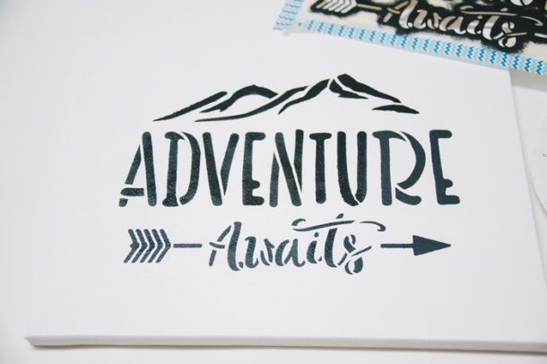 how to stencil on a canvas easy diy home decor ideas and tutorial
