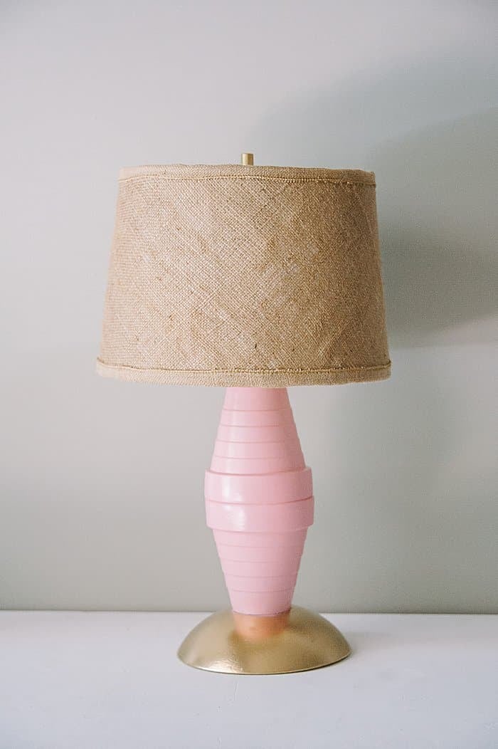 Repurposed lamp and lampshade