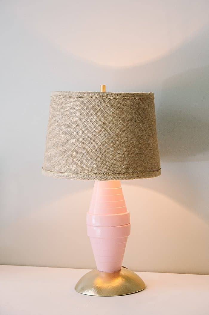 Upcycled lamp and lampshade - easy upcycle ideas from the Habitat for Humanity ReStore