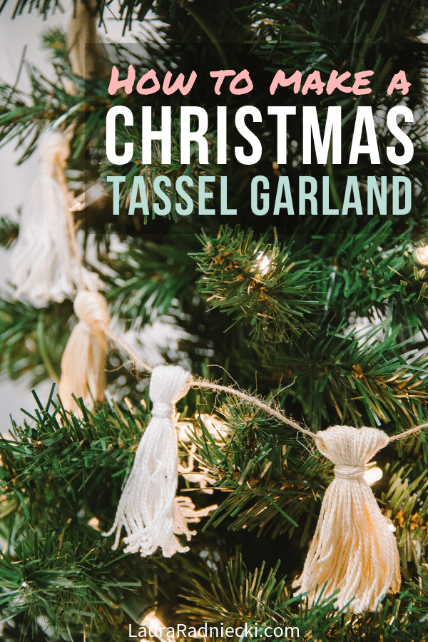 How to Make a Christmas Tassel Garland with Embroidery Floss