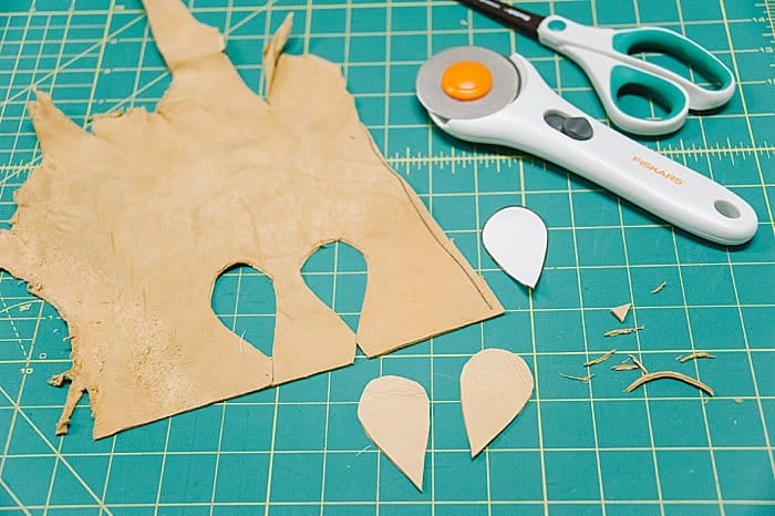 How to make leather leaf earrings like the kind Joanna Gaines wears.