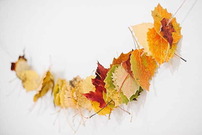 easy diy fall leaf garland for kids