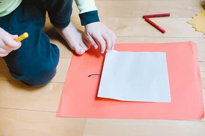 hold or tape the paper in place before beginning to leaf rub