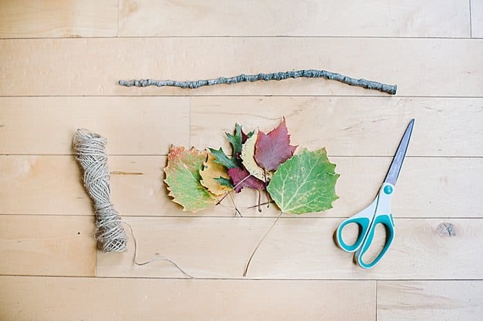 supplies to make a leaf wall hanging diy