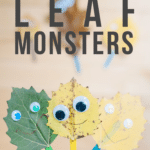 A Leaf Monster Craft for Kids _ DIY Leaf Puppets are an easy fall leaf craft perfect for kids.