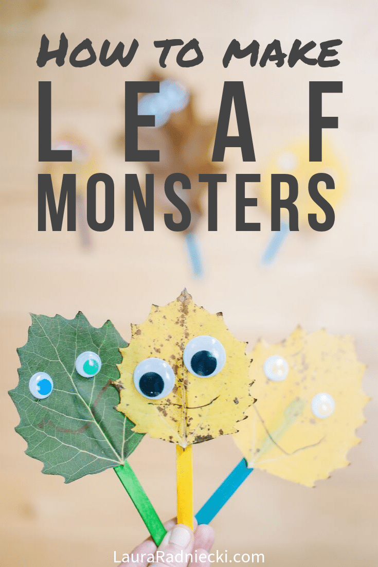 A Leaf Monster Craft for Kids _ DIY Leaf Puppets are an easy fall leaf craft perfect for kids.