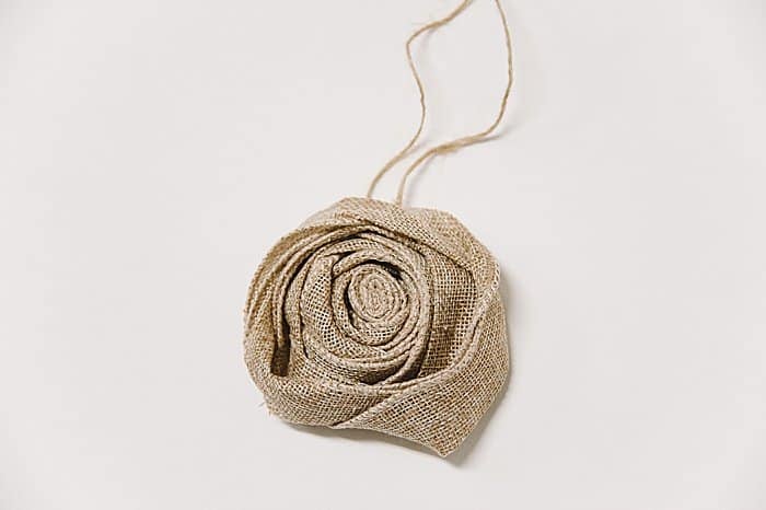 How to make an easy burlap rose craft ornament