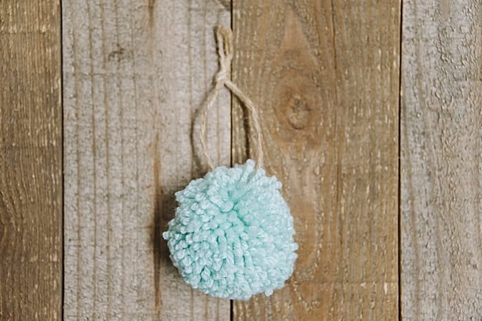 DIY Yarn Pom Pom Christmas Tree Ornament