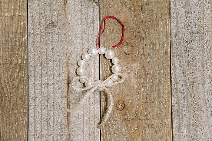 DIY Pearl Wreath Ornament Idea for Christmas