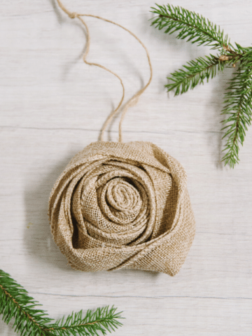 Day 3: Burlap Rosette Ornament - 30 Days of Ornaments Project