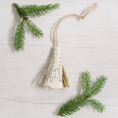 Day 4: How to Make a Book Page Tassel Ornament | 30 Days of Ornaments Project