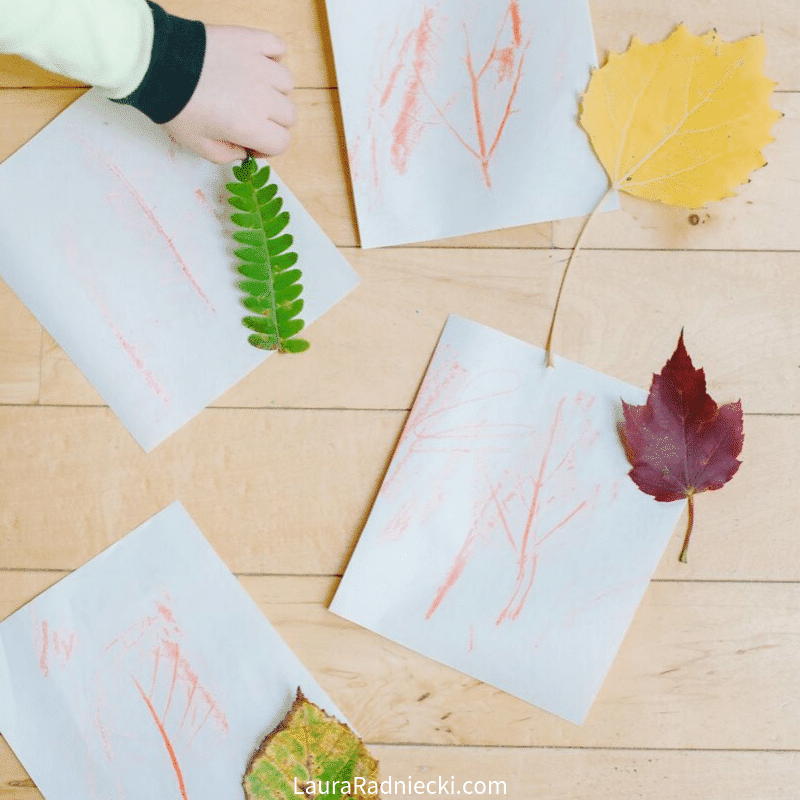 Easy Leaf Rubbing for Kids DIY Leaf Rubbing Craft